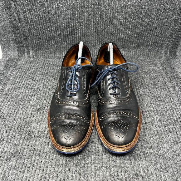 Allen Edmonds Strandmok Cap Toe Oxfords Brown Blue Leather Dainite Mens 10 D main image 10